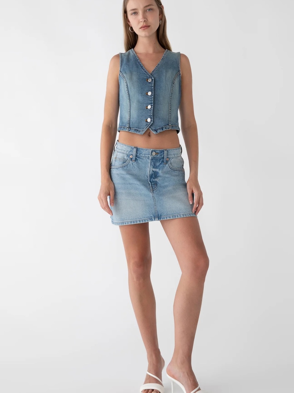 Oak + Fort Denim Mini Skirt size 8 NEW without tags